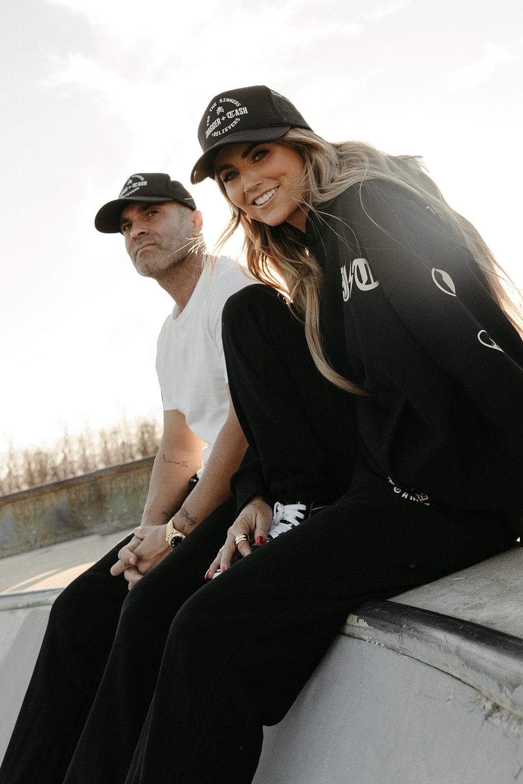 For the Sinners + Believers Adult Trucker Hat Jagger + Cash