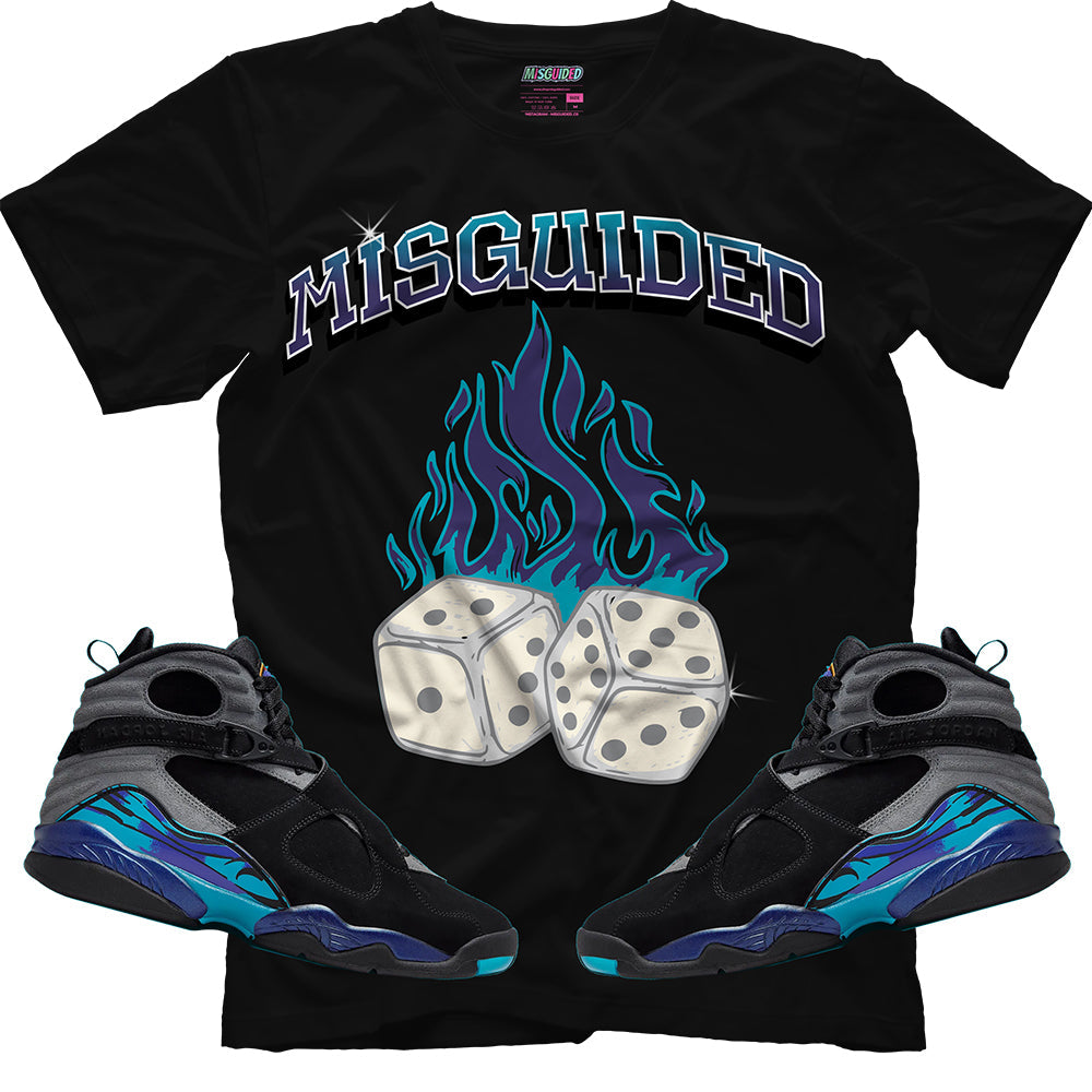 Misguided Dice (Air Jordan 8 Aqua) T-Shirt Misguided