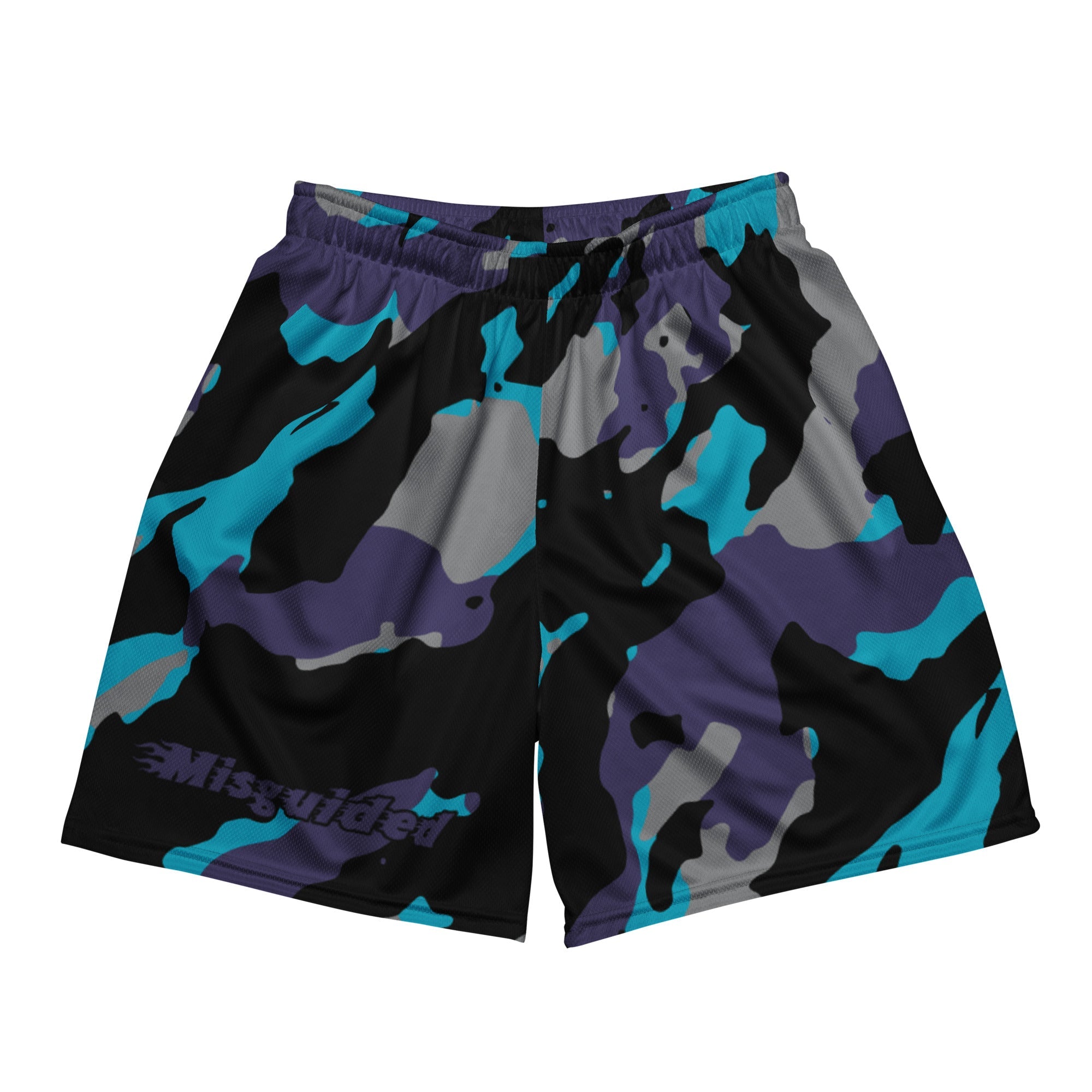 Misguided Camo (Air Jordan 8 Aqua) Mesh Shorts Misguided
