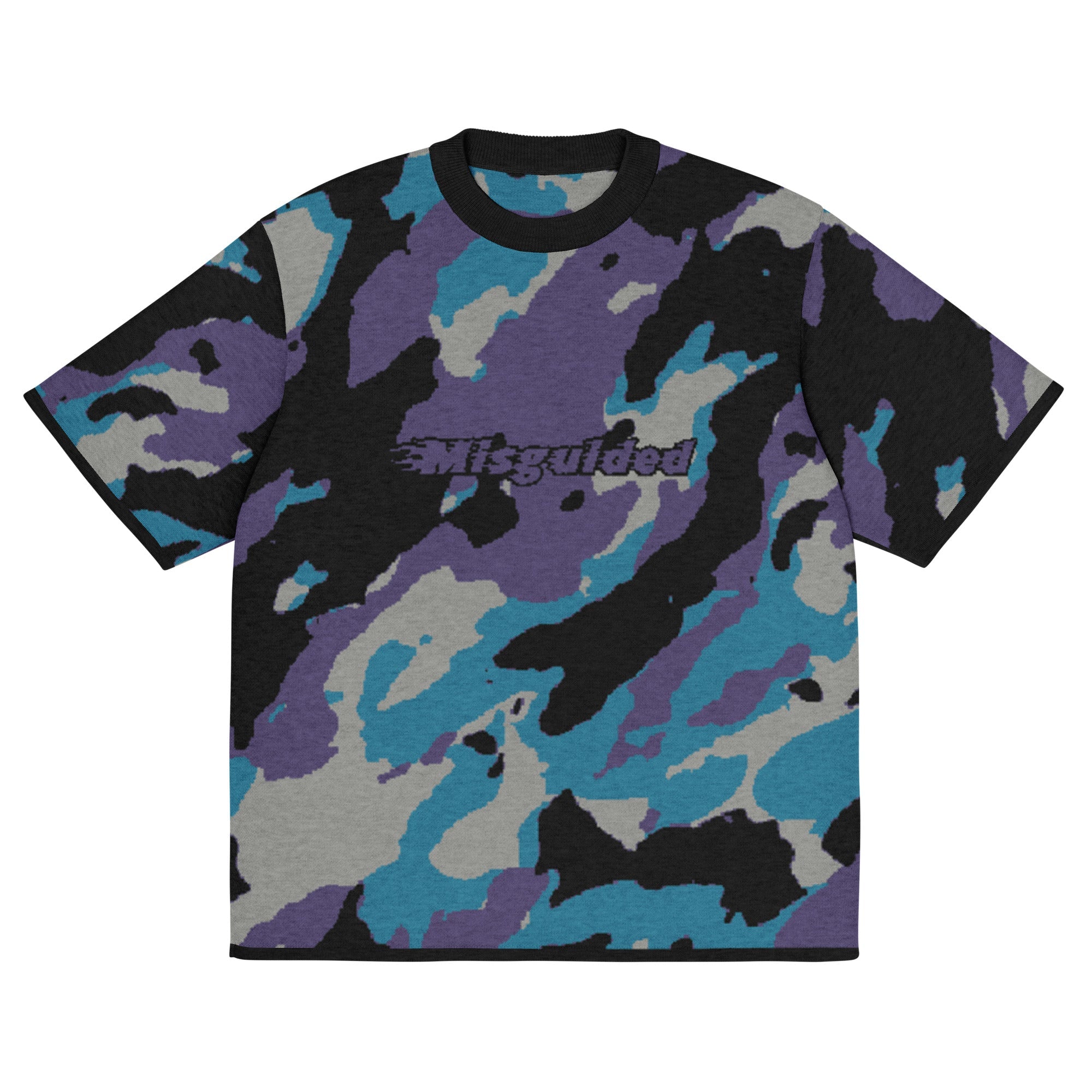 Misguided Camo (Air Jordan 8 Aqua) Knitted Shirt Misguided